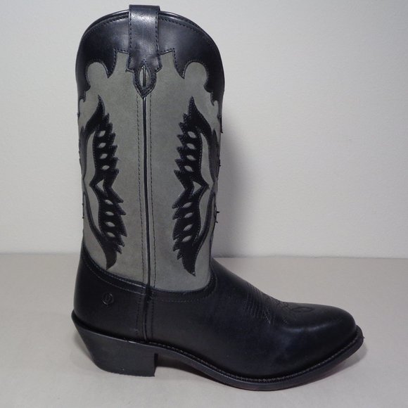 Dingo Size 10 M SILVERLAKE Black Leather Cowboy Western Boots New Men's Shoes - Picture 2 of 13